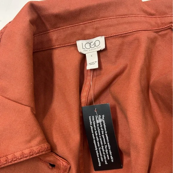 NWT LOGO by Lori Goldstein Patch Pocket Jacket with Embroidery (Size L) - Picture 7 of 8
